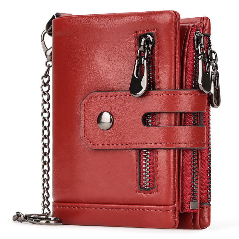 Short Leather First Layer Cowhide Usd Men's Wallets