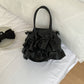 Women's Spring Design Lotus Edge Portable Soft Creative Handbags