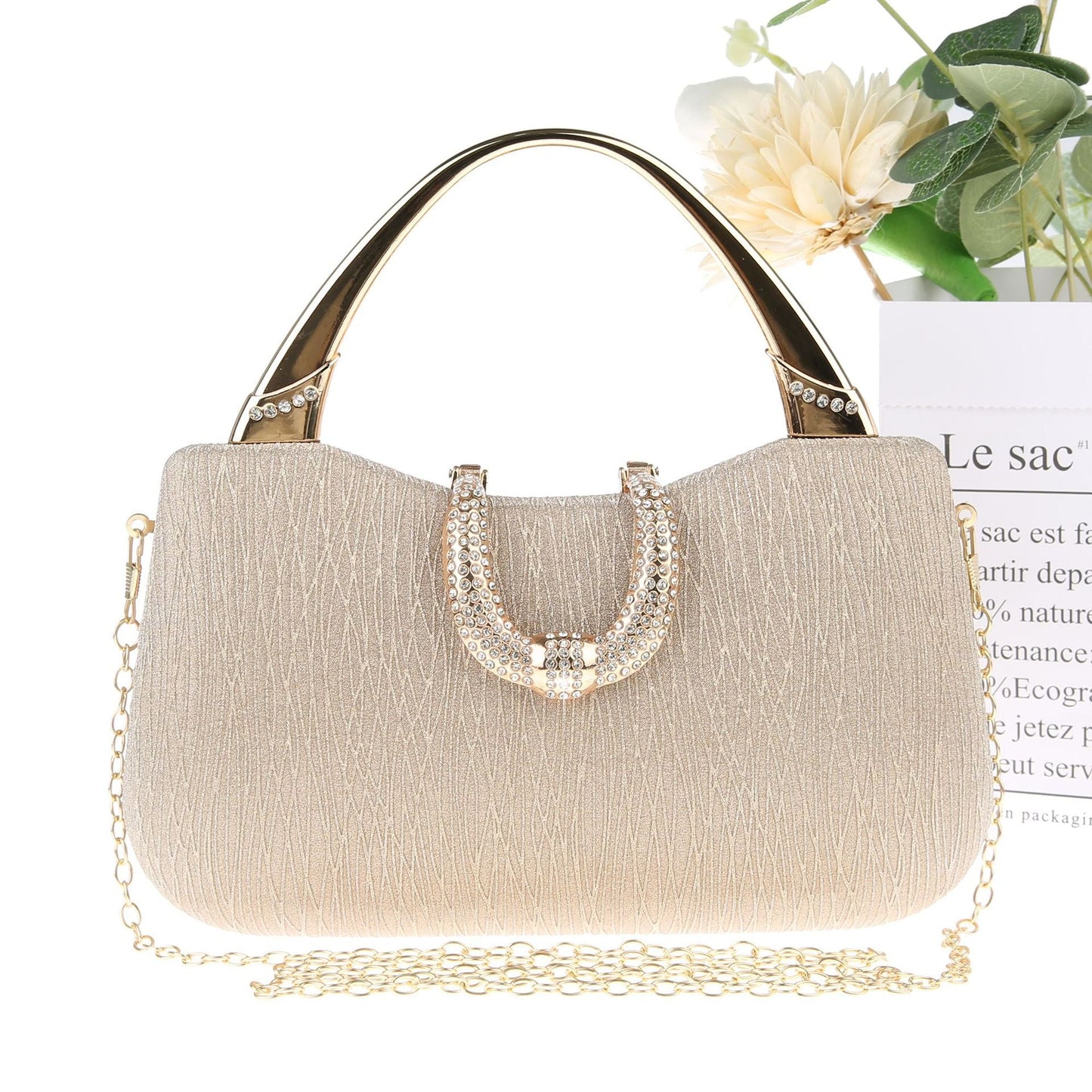 Fashion Thin Glittering Texture Portable Dinner Banquet Bags