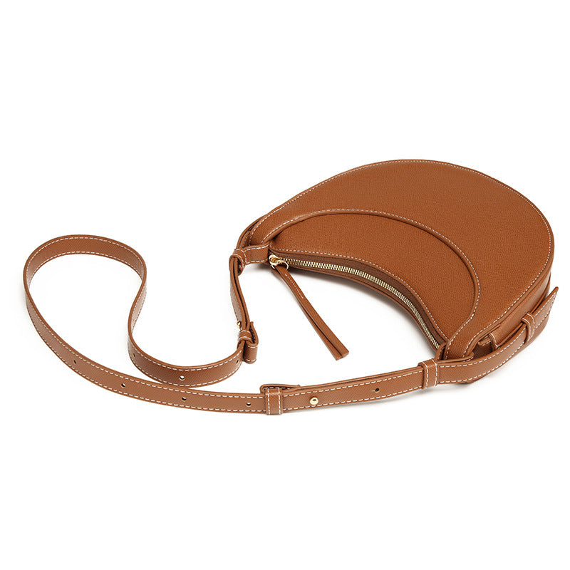 Women's French Minority Design Saddle Selenodont Soft Shoulder Bags