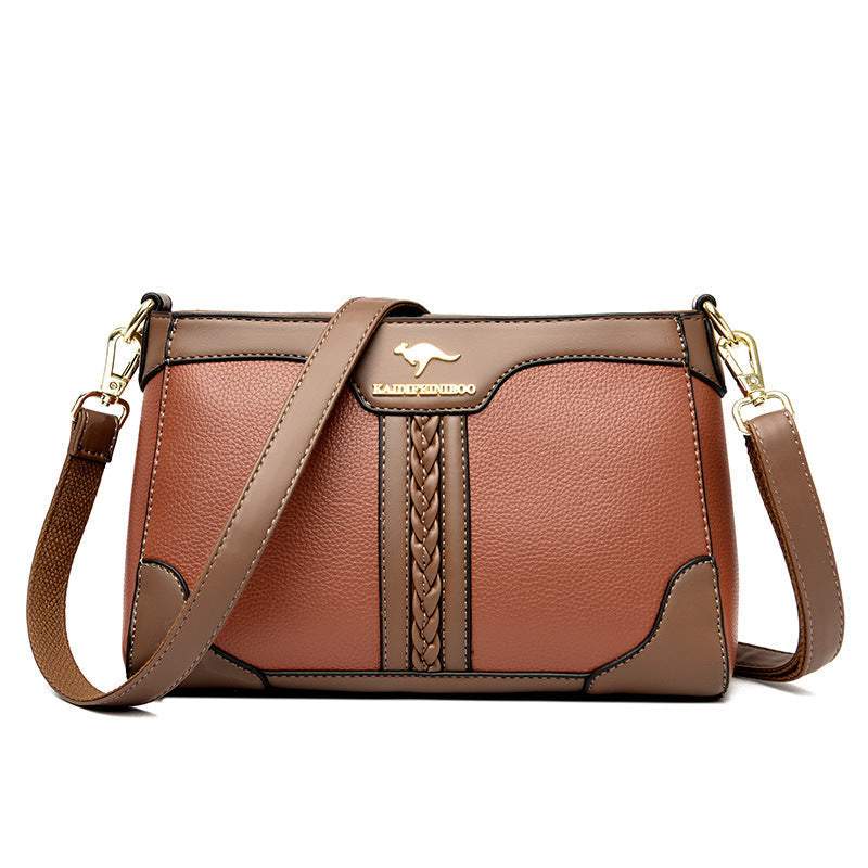 Women's Trendy Fashion Color Contrast Mother Bags