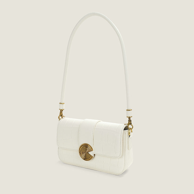 Women's High-grade Niche Underarm Retro Crocodile Pattern Shoulder Bags