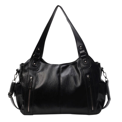 Women's Leather Soft Large Capacity Totes Commuter Tote Bags