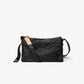 Men's Black Stone Leather Large Capacity Soft Men's Messenger Bags