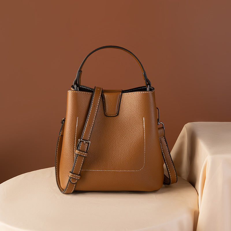 Women's Fashion Solid Color Soft Surface Versatile Crossbody Bags