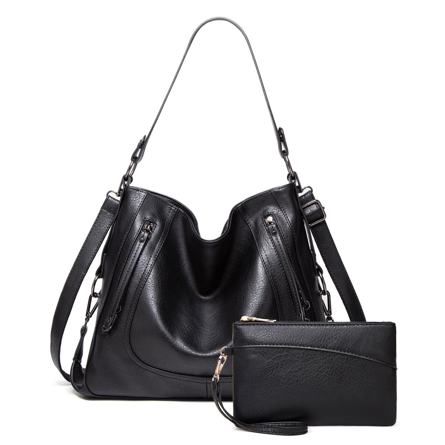 Women's Big Combination Soft Leather Large Capacity Crossbody Bags