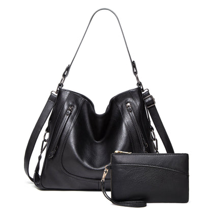 Women's Big Combination Soft Leather Large Capacity Crossbody Bags