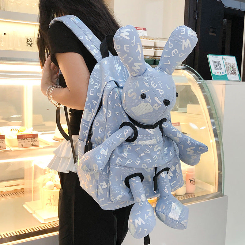 Female Cartoon Cute Doll Rabbit Personality Middle School Students' Schoolbags