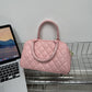 Women's Ge Retro Textured Embroidered Plaid Soft Shoulder Bags