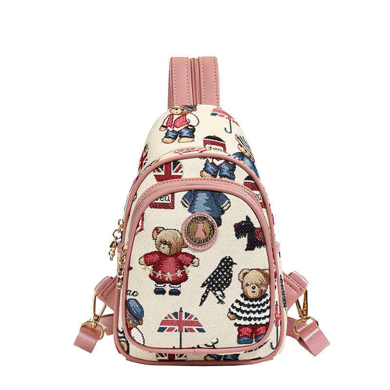 Women's Slouchy Source Design Cartoon Bear Waist Packs