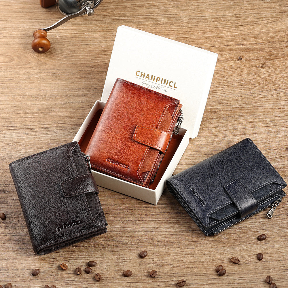 Men's Boxed Brushed Car Drawing License First Men's Wallets