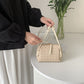 Women's Macaron Color Series Soft Woven Niche Shoulder Bags