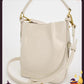 Women's Capacity Wide Strap Brown Drawstring Portable Bucket Bags