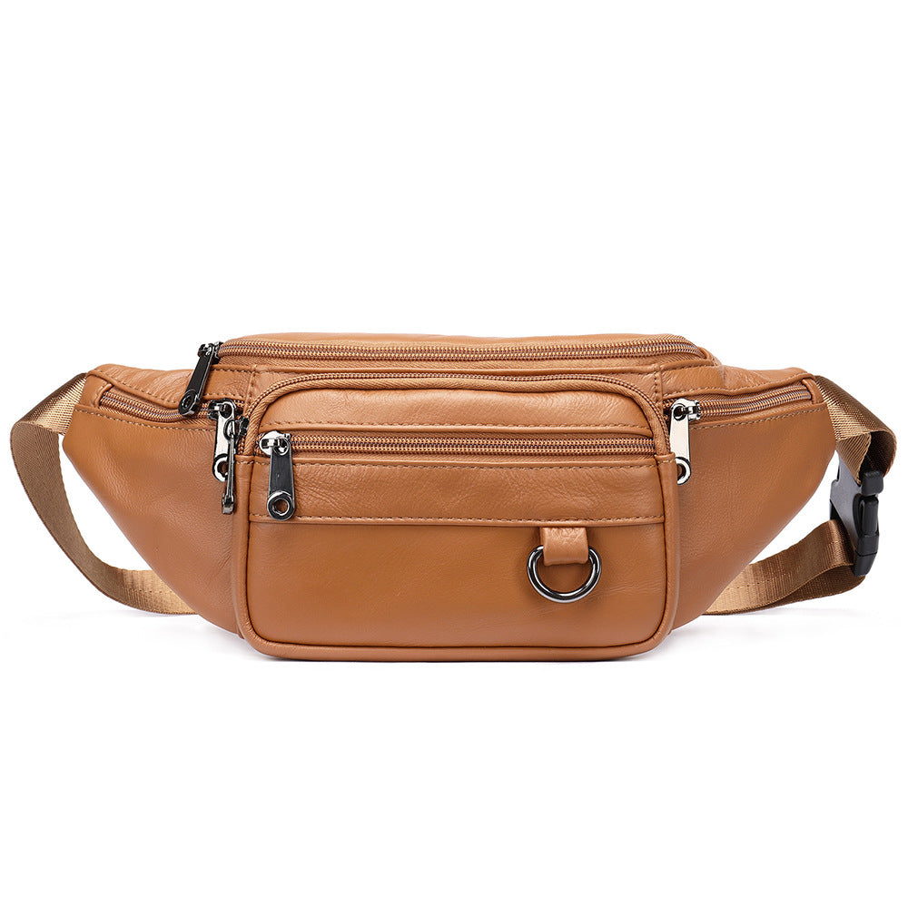 Men's Genuine Leather Mobile Business First Layer Men's Waist Packs