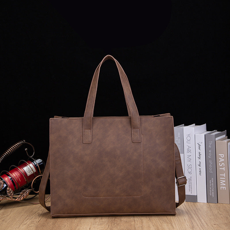 Men's Korean Style Horizontal Fashion Leather Men's Handbags