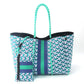 Leopard Print Printed Black Portable Beach Shoulder Bags