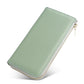 Women's Genuine Leather Long Zipper Fashion Clutch Ladies Wallets