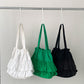 Women's Ruffled Canvas Large Capacity Underarm High-grade Shoulder Bags