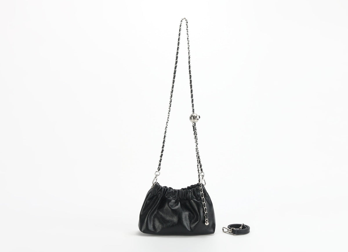 Women's Leather Folds Cloud Fashionable First Layer Shoulder Bags