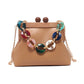 Women's Winter Korean Style Wooden Clip Chain Bags