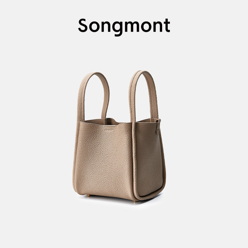 Medium-sized Vegetable Basket Series Genuine Leather Large Capacity Bucket Bags