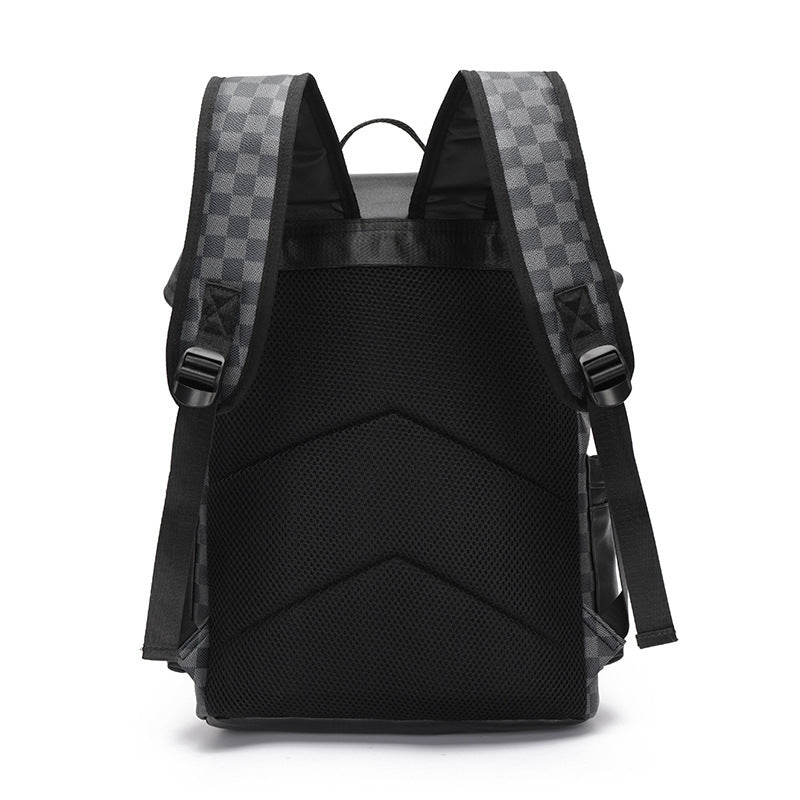 Men's Printed Plaid Fashion Large Capacity Computer Backpacks