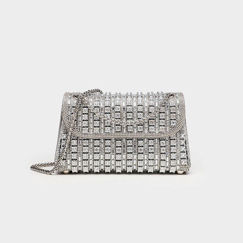 Women's Rhinestone Fashion Aura Bright Dionysian Portable Shoulder Bags