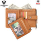 First Layer Cowhide Zipper Multiple Slots Pocket Men's Wallets