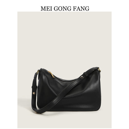 Leather Underarm Baguette Large Capacity Trendy Simple Shoulder Bags