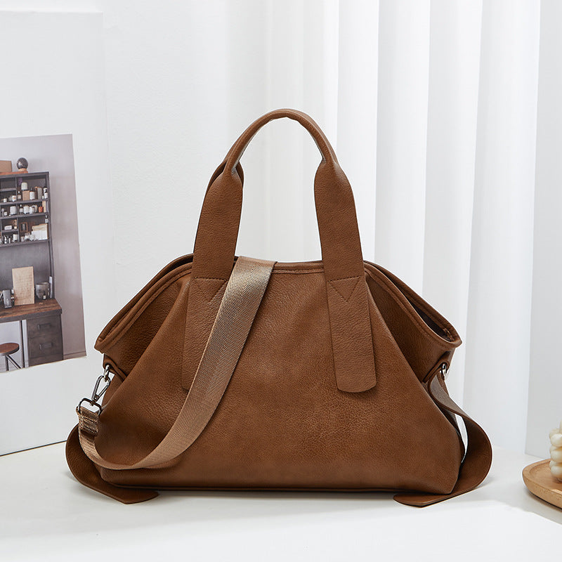 Women's Capacity Portable Korean Style Solid Color Tote Bags