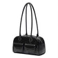 Women's Oil Wax Leather Large Capacity Bowling Shoulder Bags