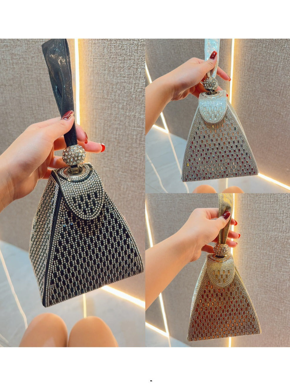 Rhinestone Hand For Banquet Fashion Dinner Evening Bags