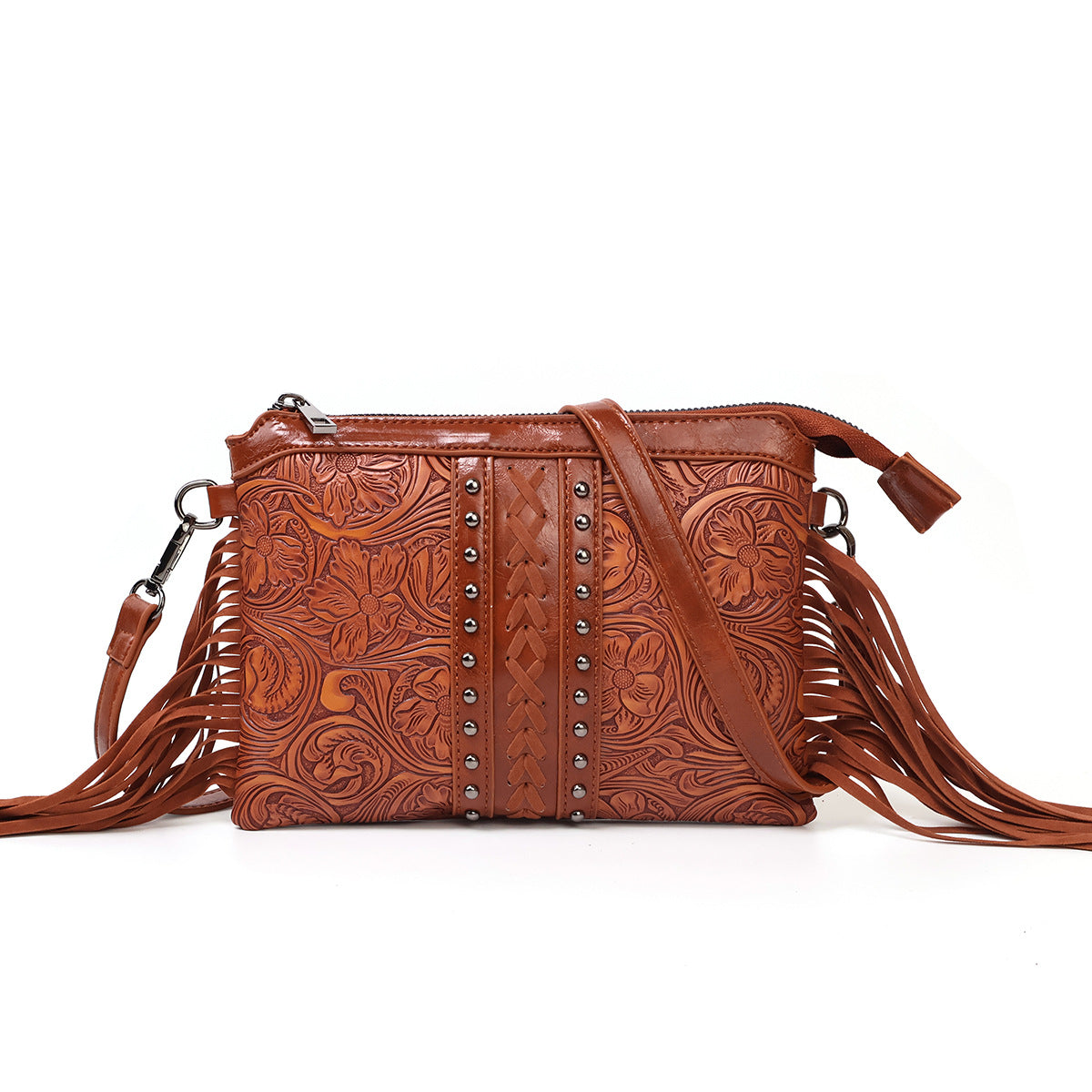 Women's Bohemian Tassel High Sense Genuine Leather Crossbody Bags