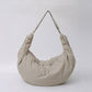 Women's Niche Pleated Crescent Hobo Simple Croissant Tote Bags