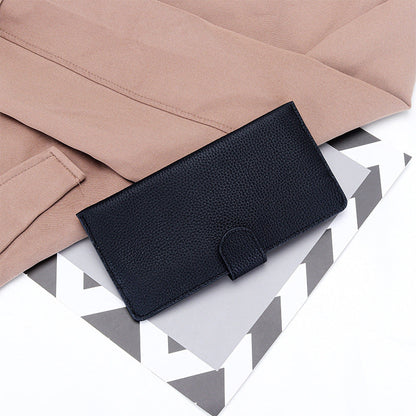 Women's First Layer Cowhide Long Niche Hand-held Ladies Wallets