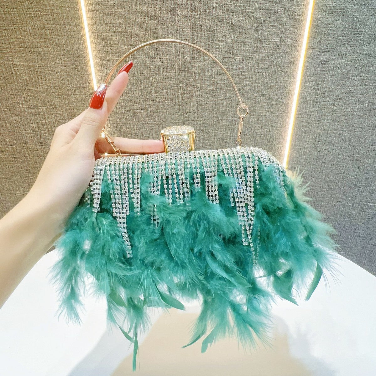 Style Clutch Diamond Tassel Wedding Banquet Handbags