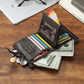 Men's Top Layer Oil Wax Cowhide Double Men's Wallets