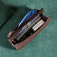 Men's Crazy Horse Leather Clutch Model Upgraded Version Genuine Hand Men's Handbags