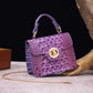 Women's Portable Retro Brahmin Crocodile Pattern Crossbody Bags