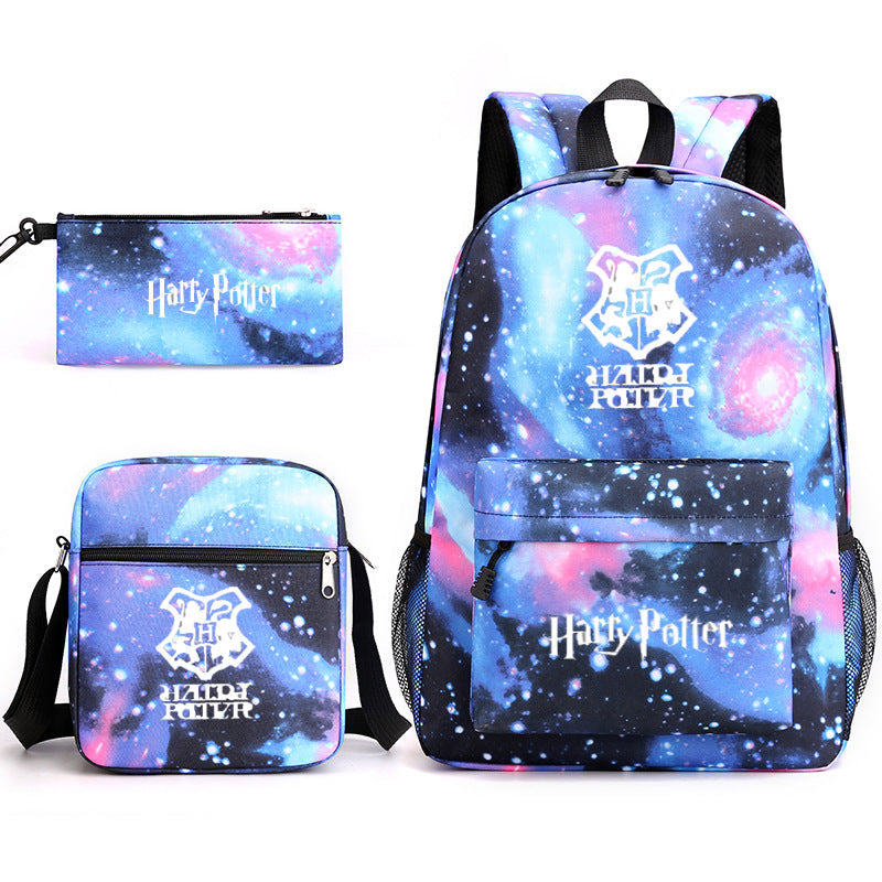 Harry Potter College Badge Pencil Three-piece Backpacks