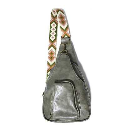Women's Retro Color Jacquard Strap Fashion Waist Packs