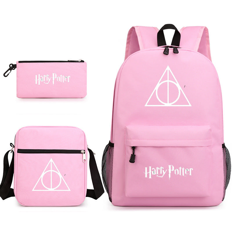 Graceful Harry Potter Pattern Pencil Three-piece Backpacks