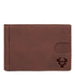 Men's Crazy Horse Leather Beauty Gold Clip Ladies Wallets