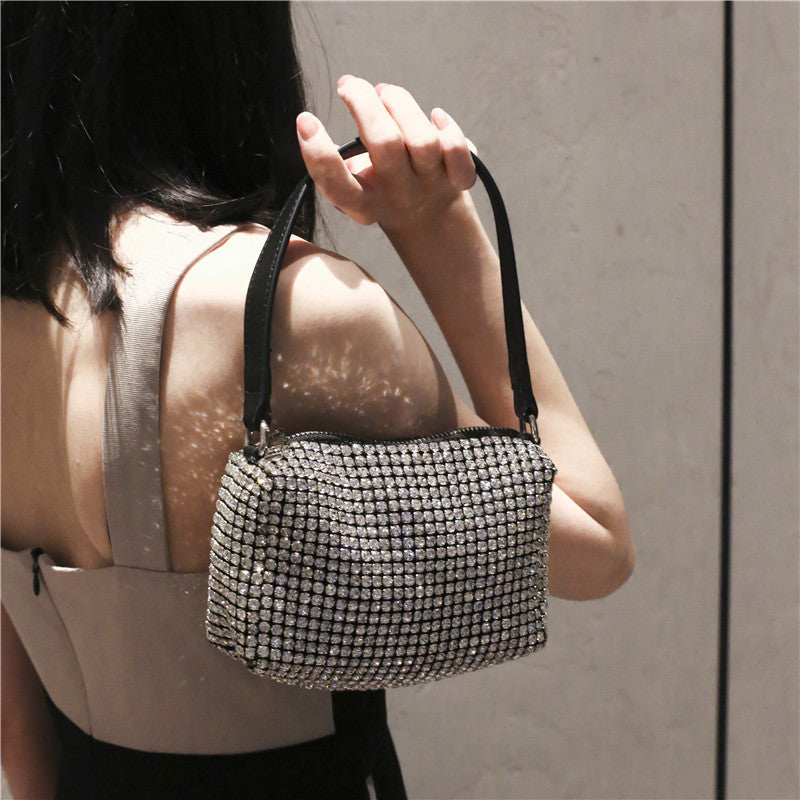 Women's Alexander Wang Rhinestone Diamond Studded Hand Full Handbags