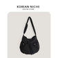 Women's Design Drawstring Ruffle Lightweight Versatile Large Crossbody Bags