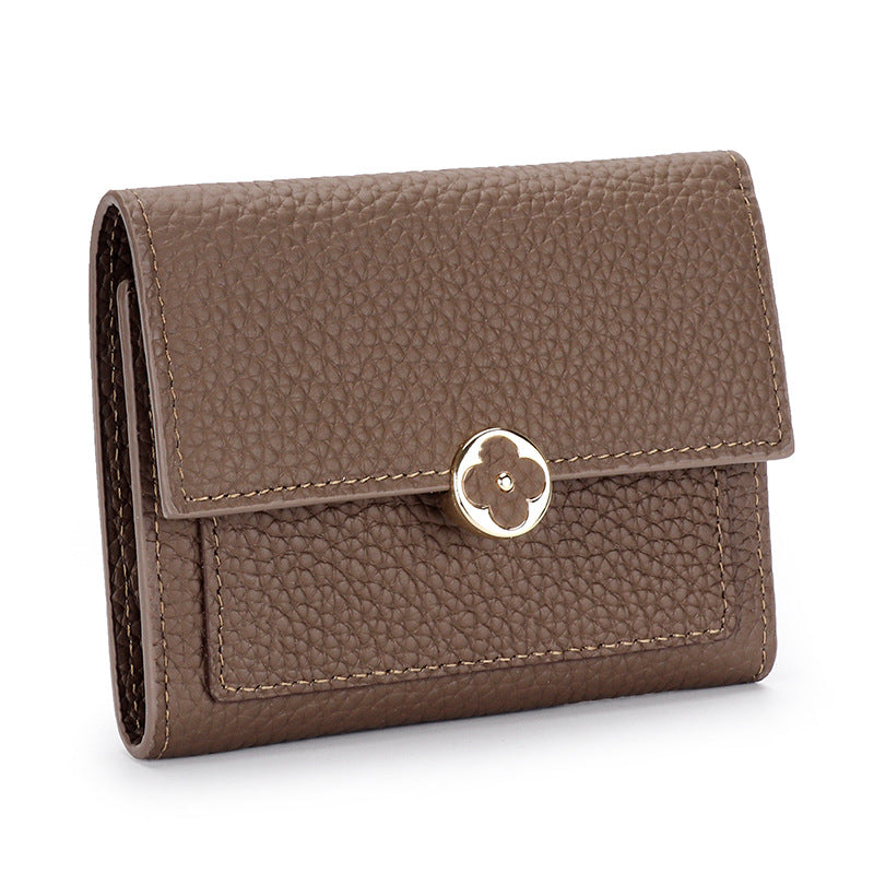 Women's Leather Short Soft Cowhide Pure Ladies Wallets