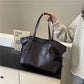 Women's Soft Surface Fashionable Texture Large Capacity Solid Handbags