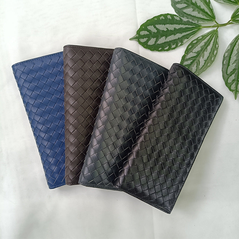 Women's & Men's & Leather Hand-woven Long Sheepskin Lightweight Men's Wallets