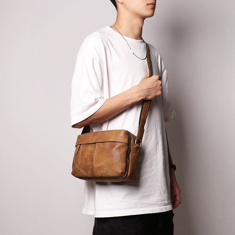 Women's & Men's Retro Fashion Closed Toe Layer Cowhide Bags