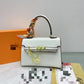 Comfortable Classic Kelly Platinum Palm Print Small Square Bags